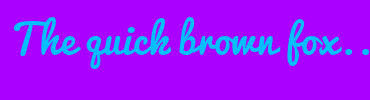 Image with Font Color 00BEFF and Background Color AA00FF